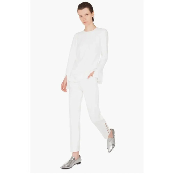AKRIS PUNTO White Trumpet Sleeve Blouse Size‎ * - Picture 1 of 9